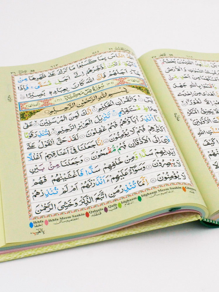 The Holy Qur'an Colour Coded Tajweed Rules (Ref:126)