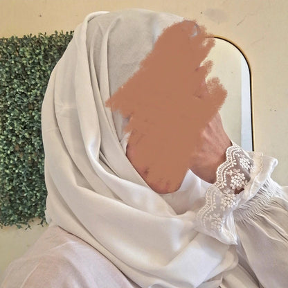 White Prayer Jilbab