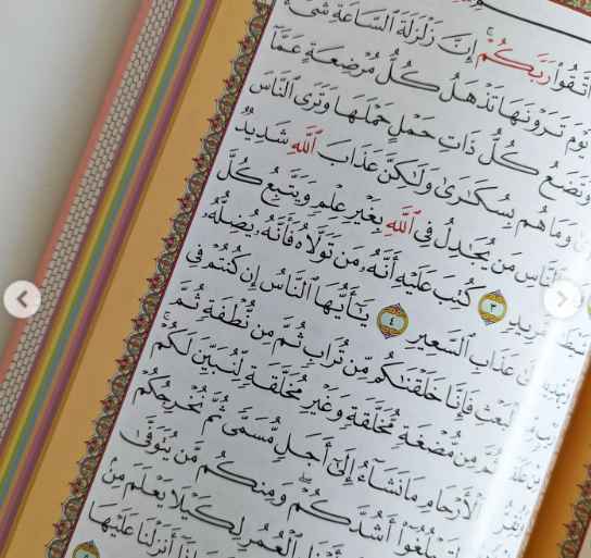Colored Qur'an 17 x 24 cms - Light Pink