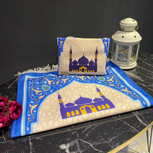 Prayer Mats with Pouch for Kids - Blue